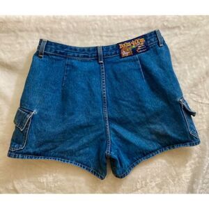 Boom Boom VTG Jean Shorts Size 11/12  32W Side Pockets UltraHigh Rise YKK Zip